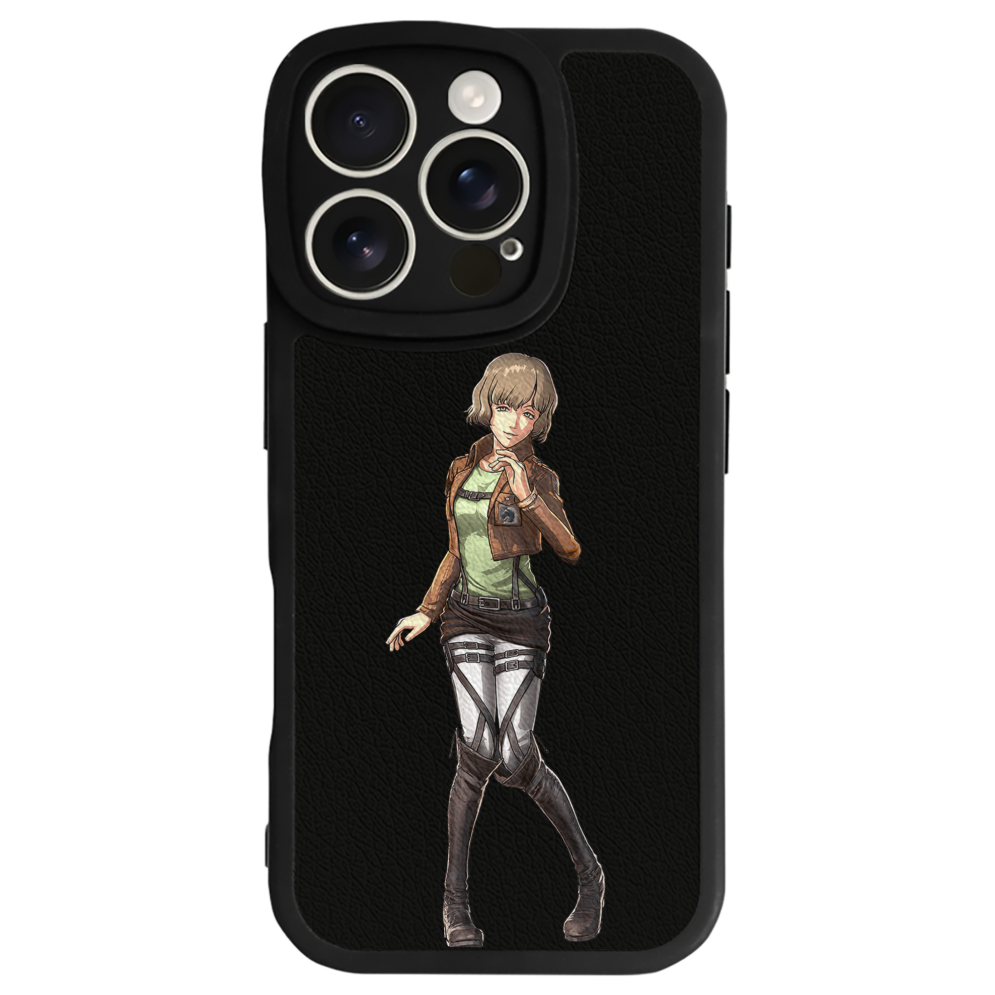 （画像用） 進撃の巨人 ヒツチ Attack on Titan Hitch 【iPhone 16シリーズ対応】シリコンスマホケース（レザー調） 材質：シリコン